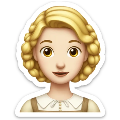 Pale Milkmaid dress girl portrait  sticker