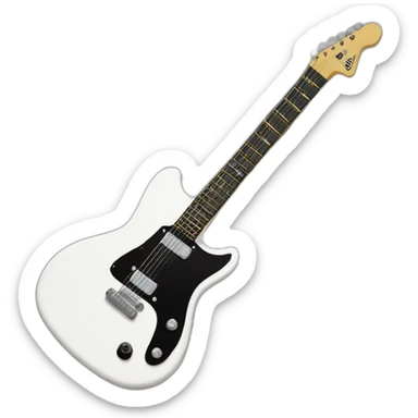 white electric guitar sticker