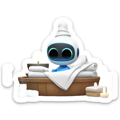 Astro bot in spa sticker