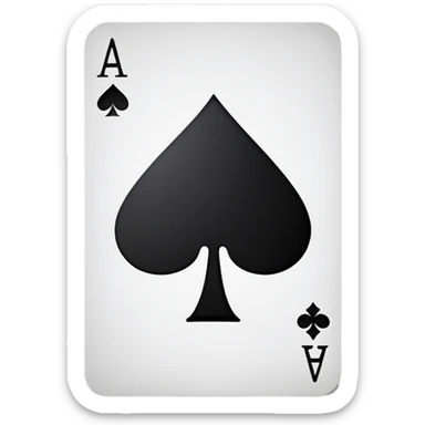 ace of spades playing card sticker