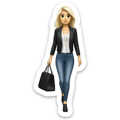 Serbian girl walking a fashion show sticker