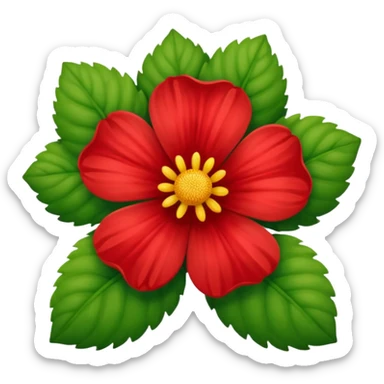 Broto de planta de flor vermelha sticker