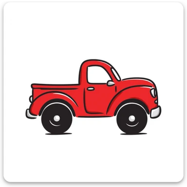 red and gray truck sticker