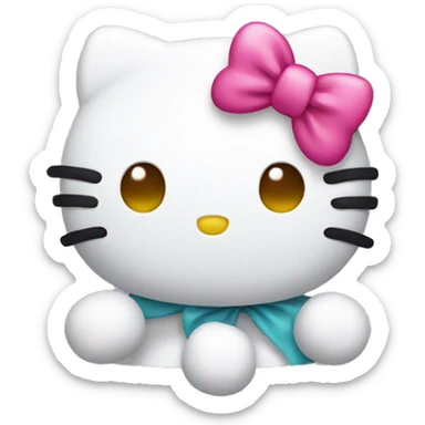 Hello kitty with a bow  sticker