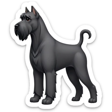 Giant schnauzer docked tail sticker