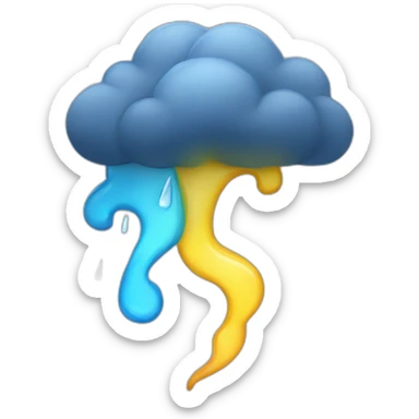 Rain and thunder sticker