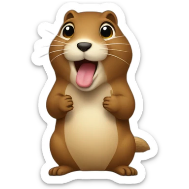 gopher singing sticker