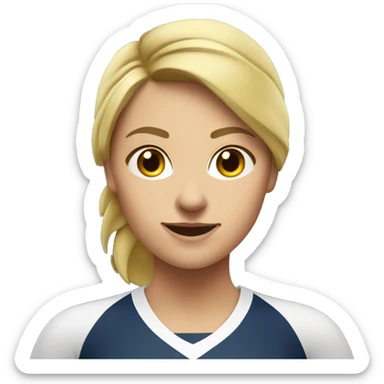 sports teacher woman volleyball no glasses blond sticker