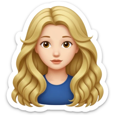 cewek cantik,rambut tebal,dan berkulit putih sticker