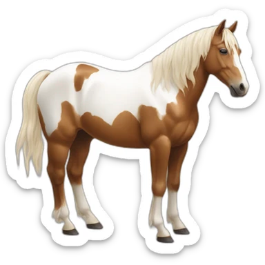 Cheval qui a la couleur café au lait sticker