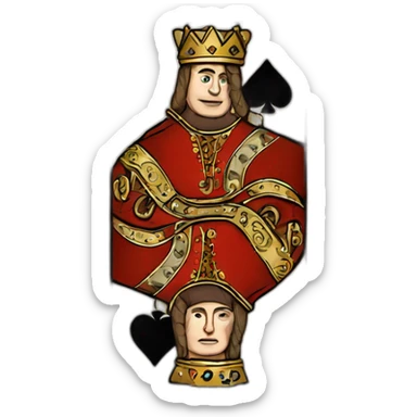 king of hearts playing card sticker