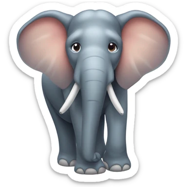 elefante con dos n sticker