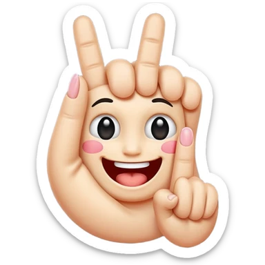 Middle finger 🖕 and laughing face 🤣  sticker