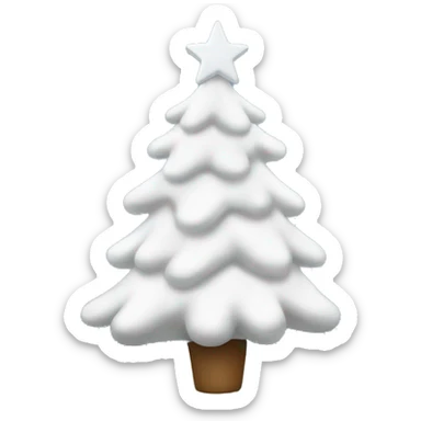 White Christmas Tree sticker
