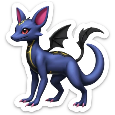 Shiny Salandit-Umbreon-Noibat-Hybrid (Full body) sticker
