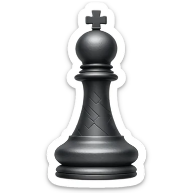 black chess pieces, rock piece sticker