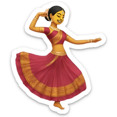 Women dancing in Bharatanatyam  sticker