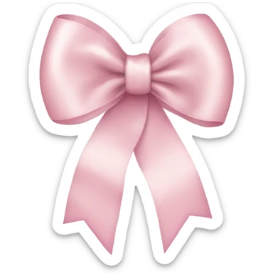 light pink ribbon bow sticker
