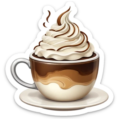 Coffee with whipped cream  sticker