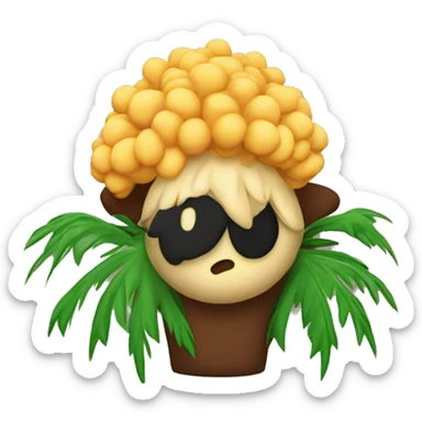 pjnk palm puff hoodie sticker