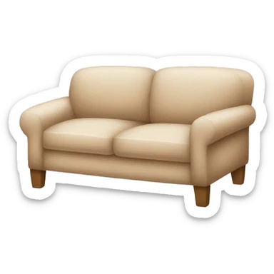 beige sherpa couch sticker