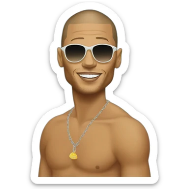 Jeremy Meeks as a beach bum sticker