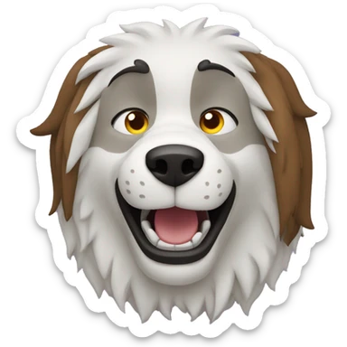 lobo escuchando musica sticker