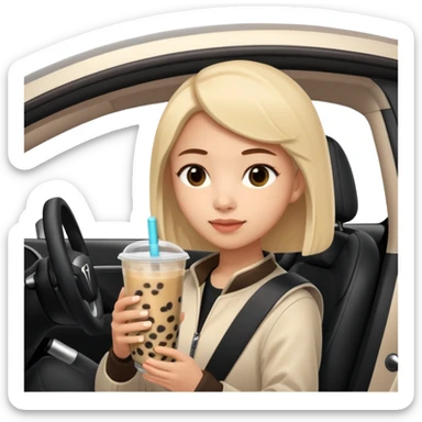bobatea in tesla sticker