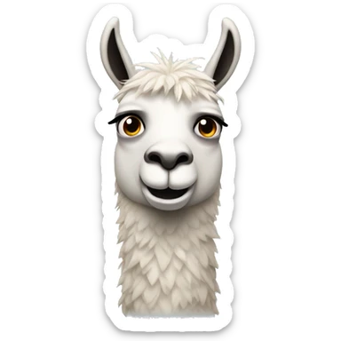 una llama gritando sticker