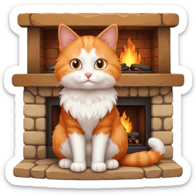 Hearth cat sticker
