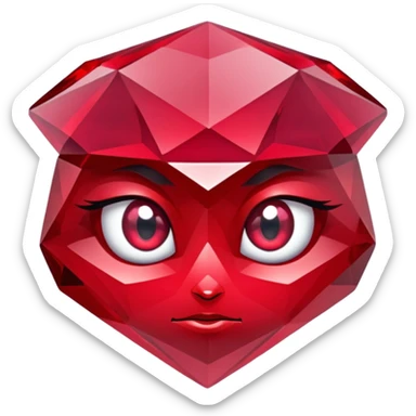 ruby with eyes  sticker