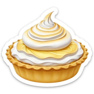 Lemon tartlet with meringue on top sticker