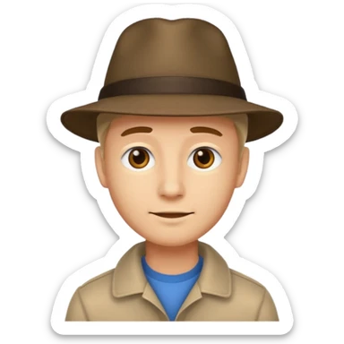 Man with hat on  sticker