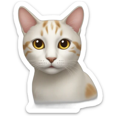 A cat on 100 other cats sticker