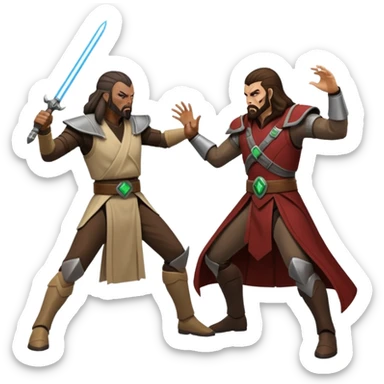Star Wars fighting Star Trek sticker