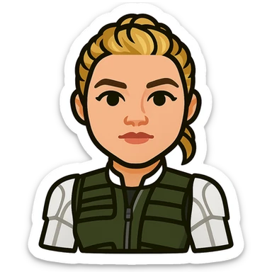 twitter emoji style yelena belova played by florence pugh, marvel superhero sticker