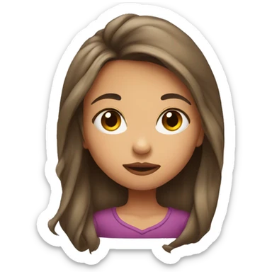 Girl with kiss sticker