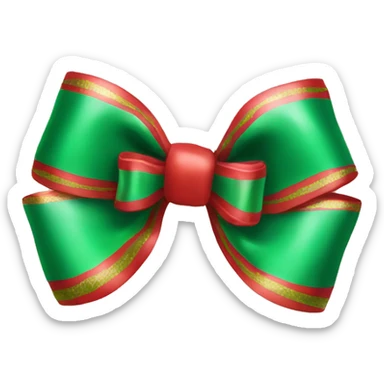 Christmas bow sticker