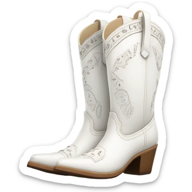 White cowgirl boots sticker