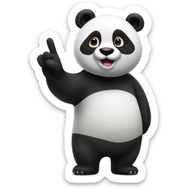 A panda doing a peace sign 🐻✌🏾 sticker