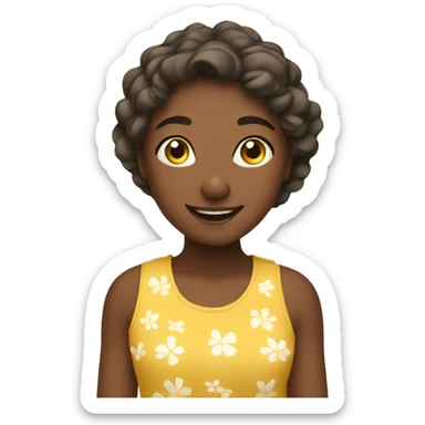 girl enjoying sunny day sticker