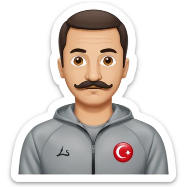 Recep İvedik, Turkish comedy character with mustache and tracksuit sticker