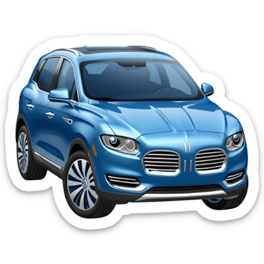 Blue lincoln nautilus car sticker