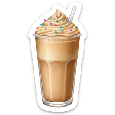 iced latte with sprinkles sticker