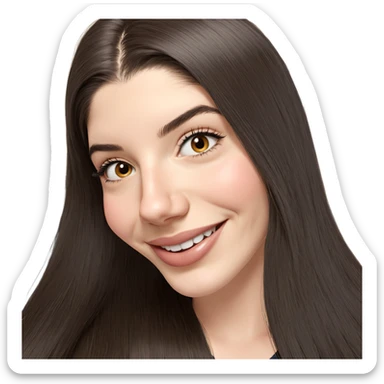 smiling girl portrait in traditional media sticker