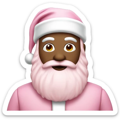 Light pink Santa  sticker