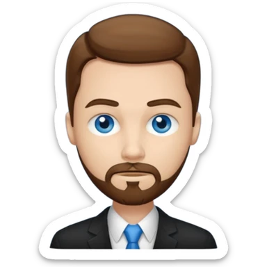 Hombre delgado piel clara con perilla sticker