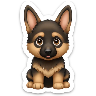 German shepherd puppy cute sticker