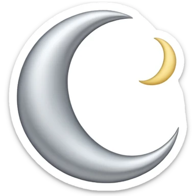 half moon sticker