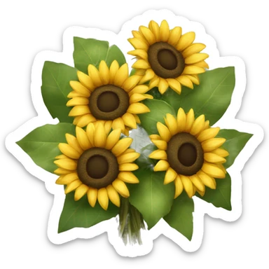Bouquet of sunflowers with eucalyptus  sticker
